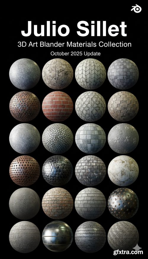 Julio Sillet 3D Art Blender Materials Collection
