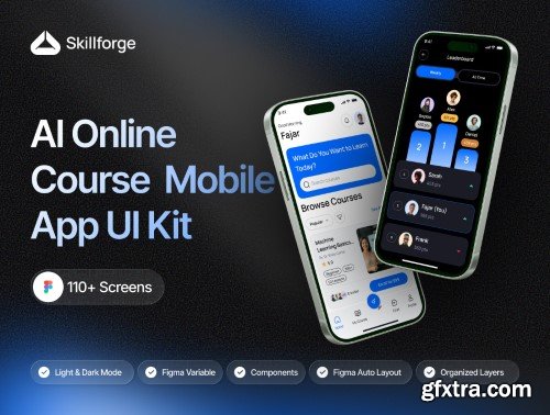 UI8 - Skillforge - AI Online Course Mobile App UI Kit