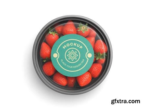 Strawberry Plastic Container Packaging Mockup 1710315493