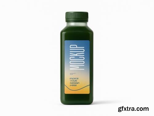 Dark Green Juice Bottle Mockup Superfood Detox Drink Template 1707765589