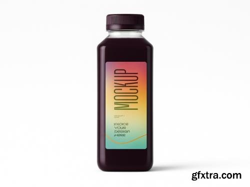 Dark Red Juice Bottle Mockup Antioxidant Fruit Drink Template 1707764204