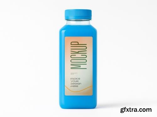 Blue Juice Bottle Mockup Energy Drink or Tropical Beverage Template 1707763435