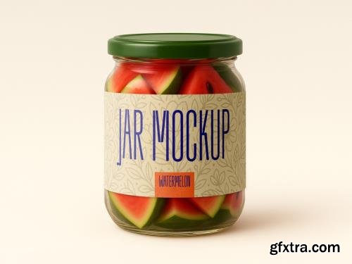 Watermelon Jar Mockup Realistic Editable Template 1706394511