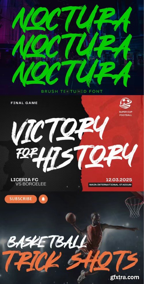 Noctura – Brush Textured Font