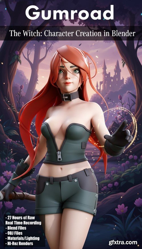 Gumroad - The Witch: Character Creation in Blender