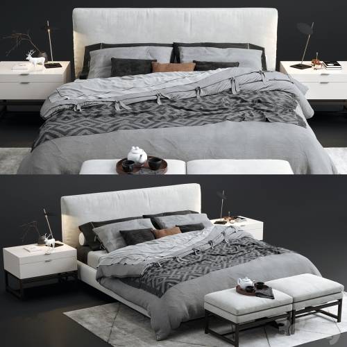 '3dsky Pro - Minotti andersen bed'