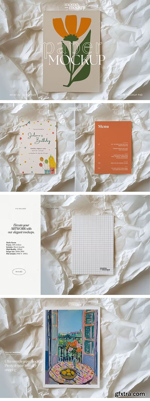 Paper Poster Card PSD Mockup Template