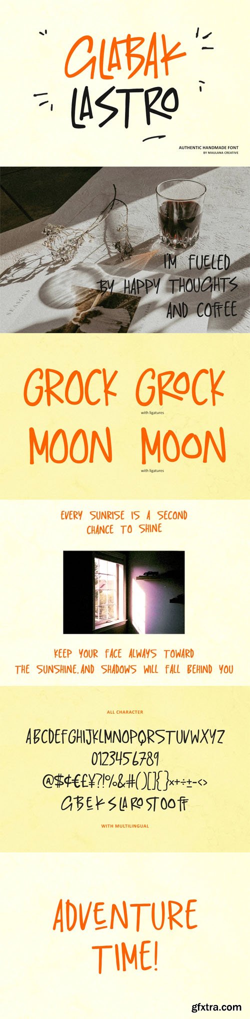 Glabak Lastro - Authentic Handmade Font