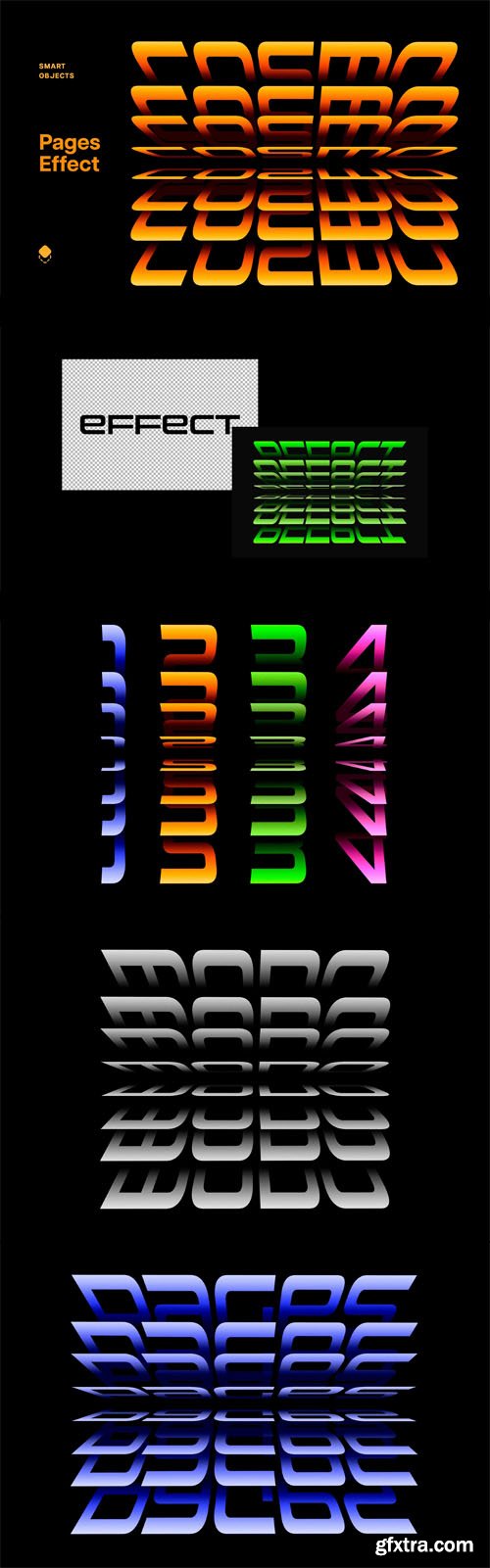 Layered Pages Text Effect for Photoshop