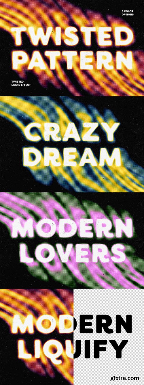Twisted Liquid Text Effect for Photoshop