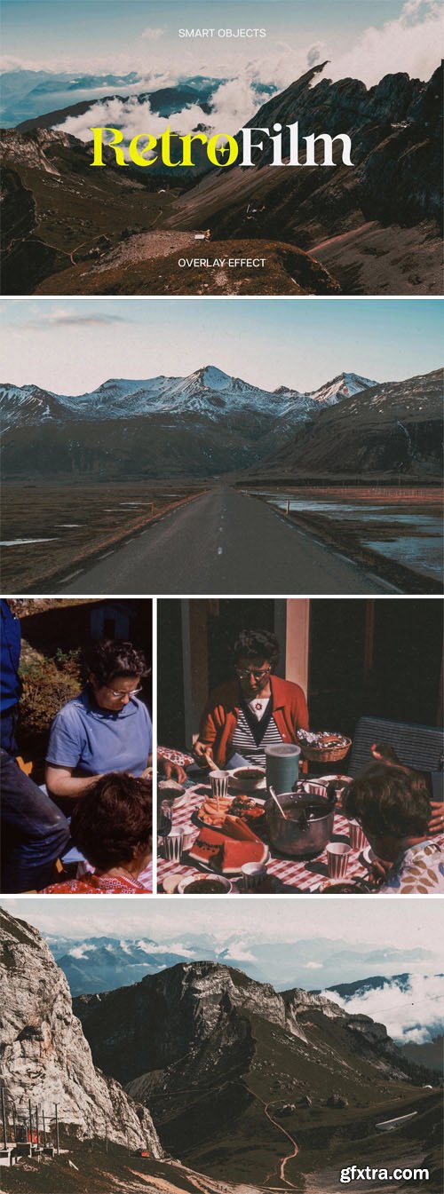 Retro Film Overlay Photo Effect for Photoshop