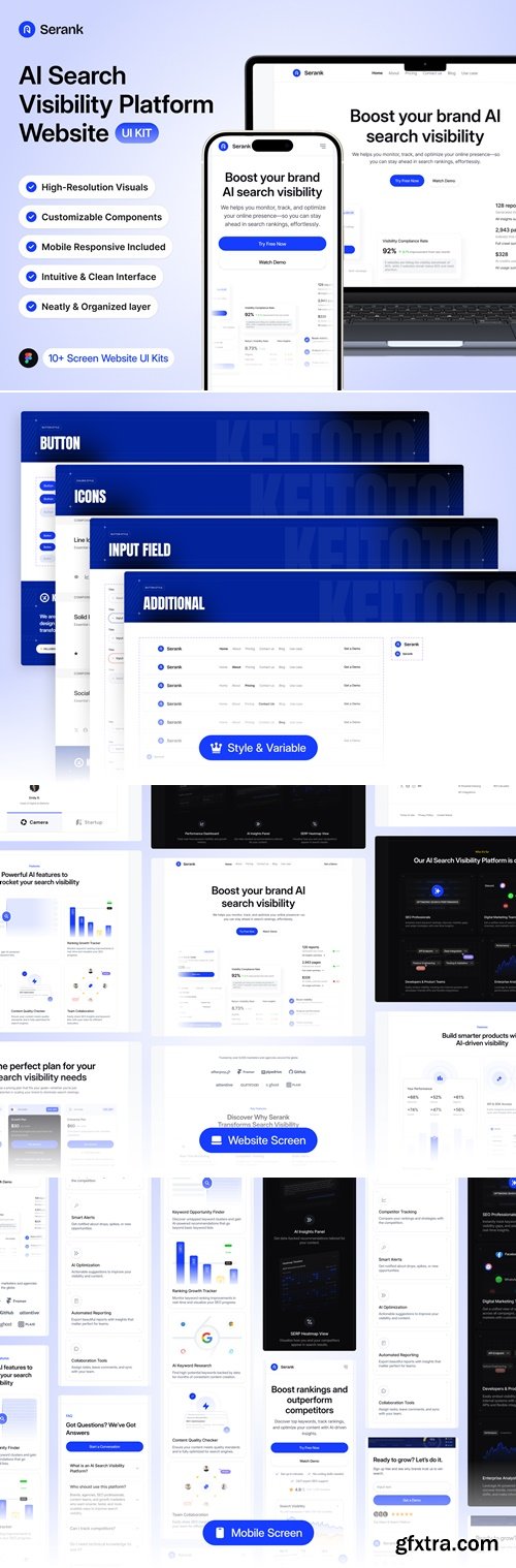 Serank - AI Search Visibility Platform Website KIT