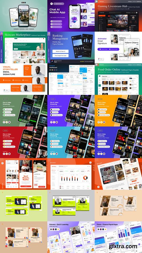 24 UX and UI Kits Templates Bundle 2