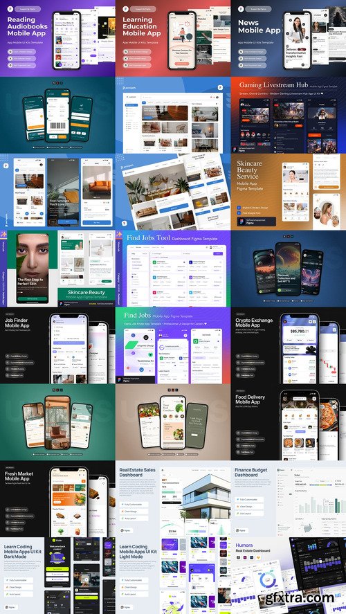 24 UX and UI Kits Templates Bundle 4