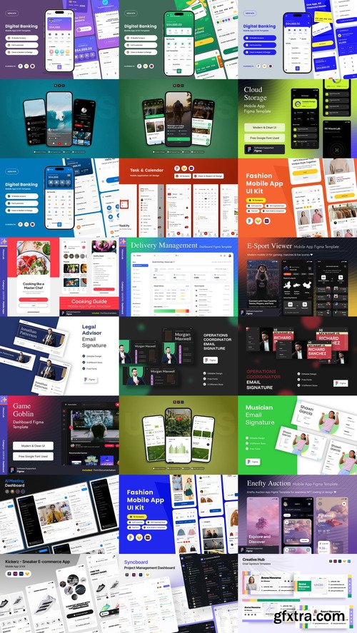 24 UX and UI Kits Templates Bundle 5