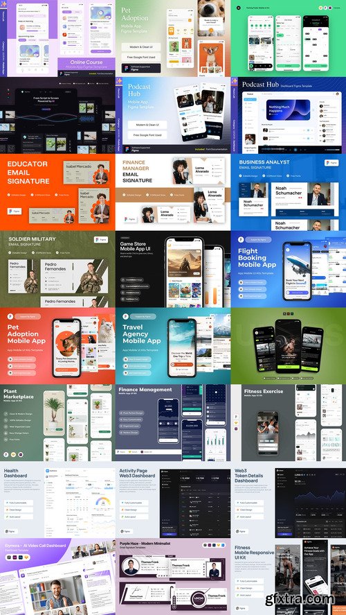 24 UX and UI Kits Templates Bundle 6