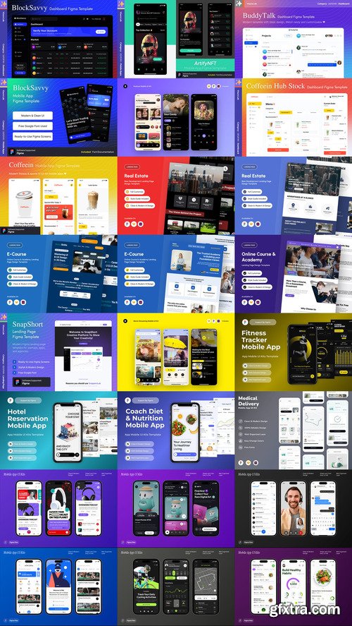24 UX and UI Kits Templates Bundle 8
