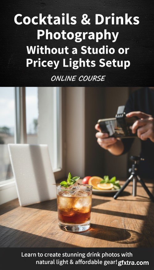 Skillshare - Cocktails & Drinks Photography without a studio or expensive lights setup