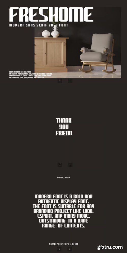 Freshome - Modern Bold Font