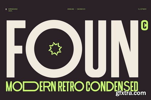 CreativeMarket - FOUN Modern Retro Condensed Font