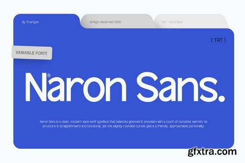 CreativeMarket - TRT Naron Semi-Grotesque Sans - 8 Fonts