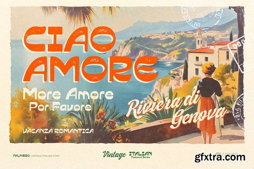 CreativeMarket - Palmero Vintage Italian Font - 2 Weights