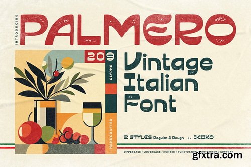 CreativeMarket - Palmero Vintage Italian Font - 2 Weights