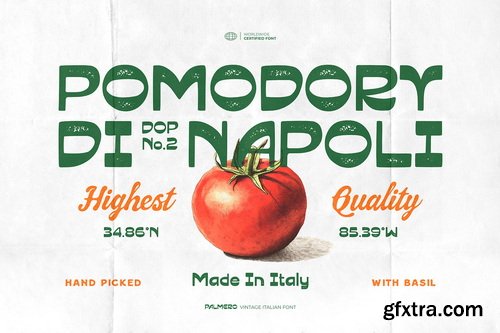 CreativeMarket - Palmero Vintage Italian Font - 2 Weights