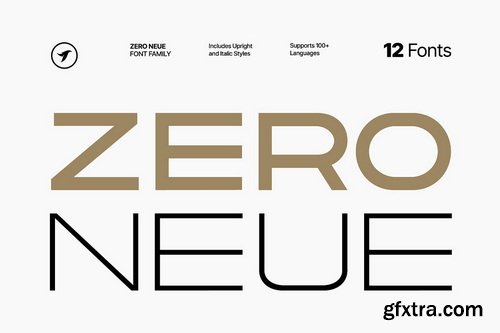 CreativeMarket - ZERO NEUE The Headline Font Family - 12 Fonts