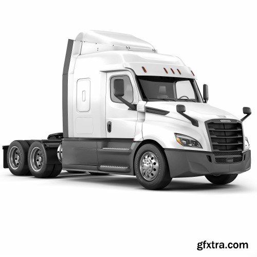 Renderhub - Freightliner Cascadia Xt Mid-roof 3d Model