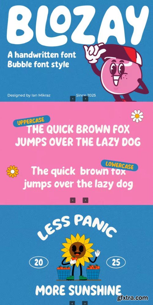 Blozay – Handwritten Bubble Font