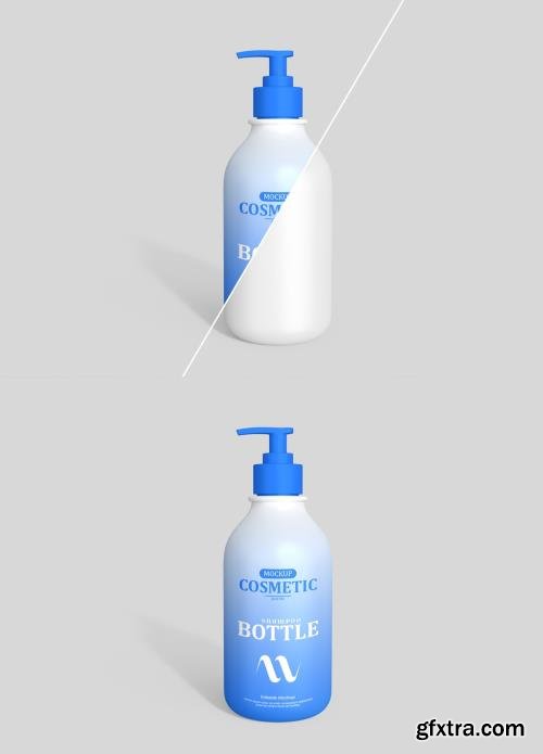 Cosmetic Shampoo Bottle Packaging Mockup Template 1703811318