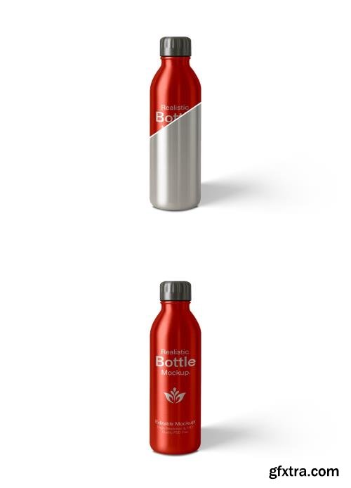 Metallic Water Bottle Mockup Template 1694459609