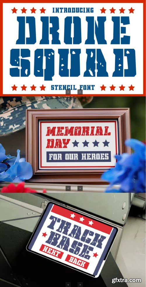 Drone Squad Stencil Font