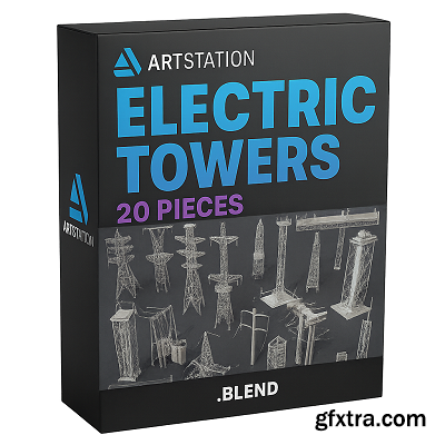 Artstation - Electric Towers - 20 pieces