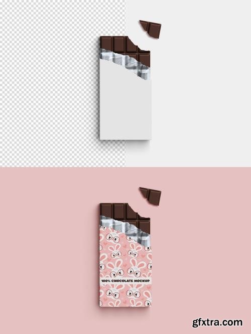 Chocolate Bar Packaging Mockup Isolated 1683333911