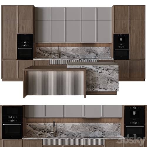 '3dsky Pro - Kitchen in neoclassical style 48'