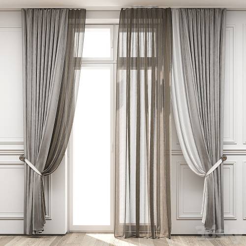 '3dsky Pro - Curtains with balcony doors 512'