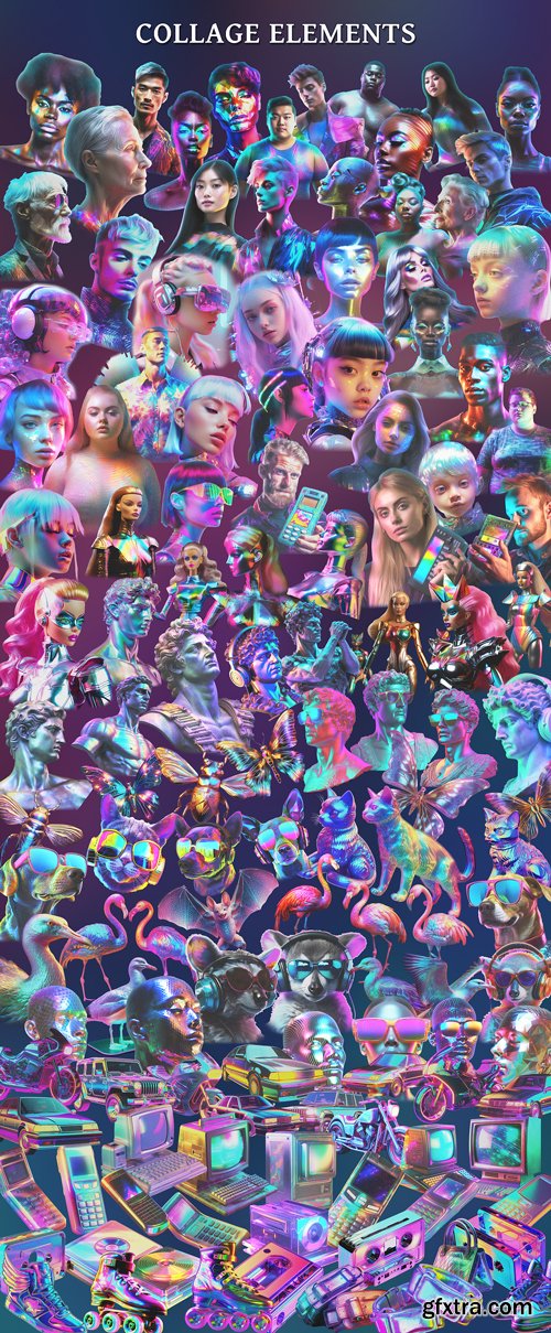 CreativeMarket - Imaginary Y2K world - Collage Kit 2 - 42312041