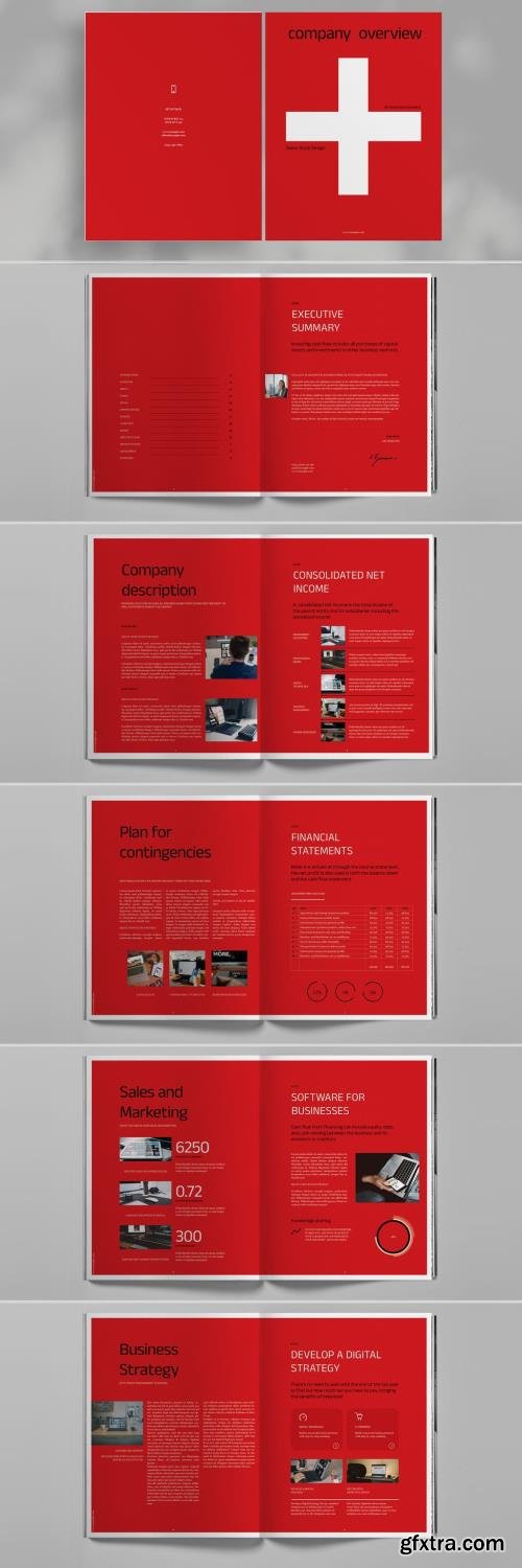 Red Swiss Style Business Studio Brochure Layout 1752507939