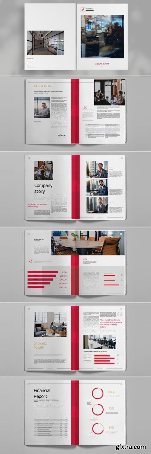 Gold Red Annual Report Brochure Layout 1752507575