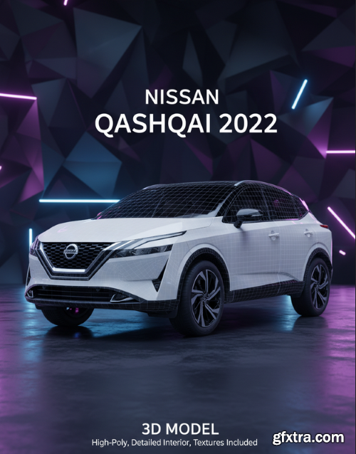 Renderhub - Nissan Qashqai 2022 3d Model