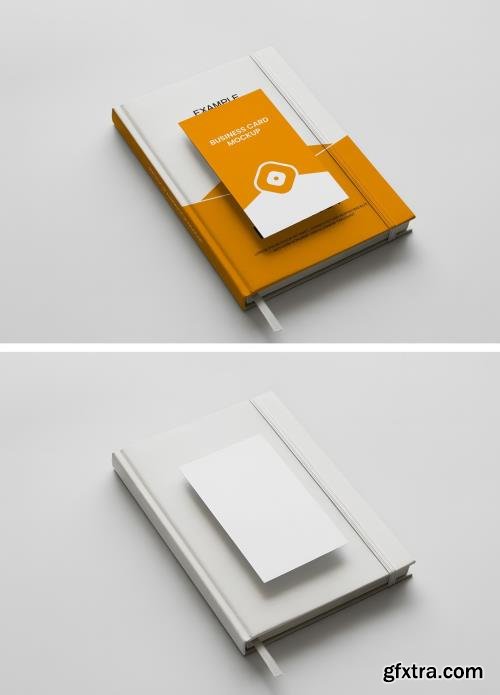 Dairy With Business Card Mockup Top View 1681154288