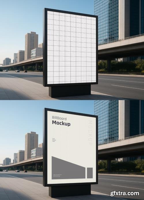 Street Billboard Mockup Template for Outdoor Advertising 1679091471