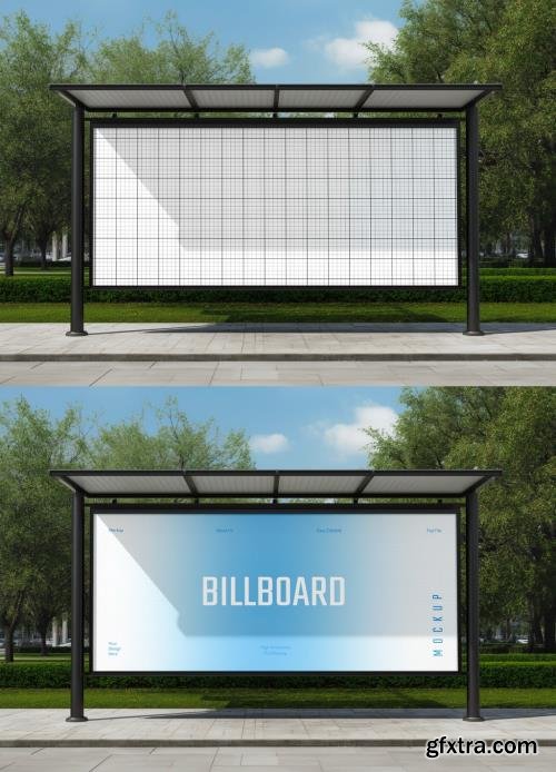 Bus Stop Outdoor Billboard Mockup 1675504868