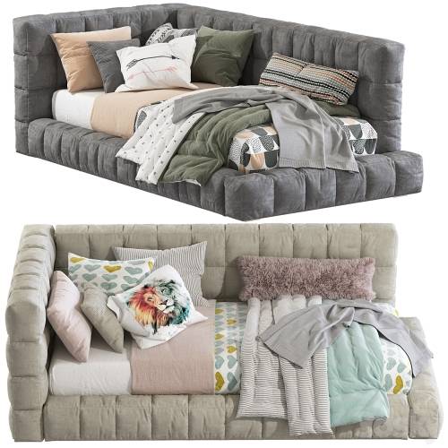 '3dsky Pro - Bed Baldwin Lounge Corner Upholstered Bed 2'