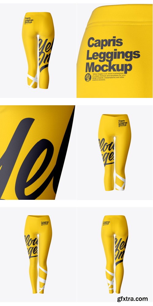 Yellowimages - Capris Leggings - Back View - 49446