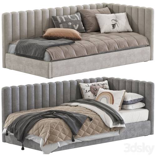 '3dsky Pro - Avalon Upholstered Corner Bed'