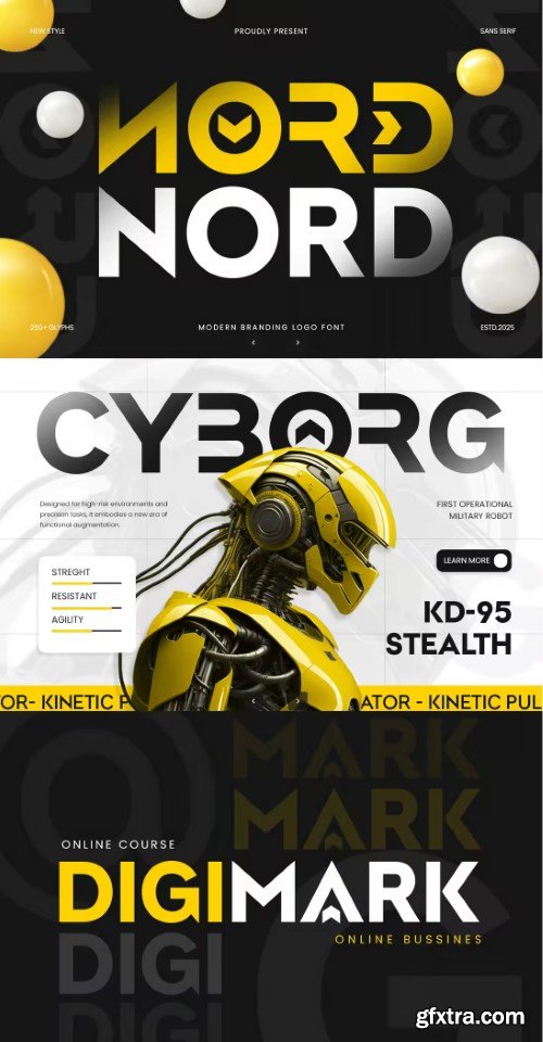 Nord - Modern Branding Logo Font
