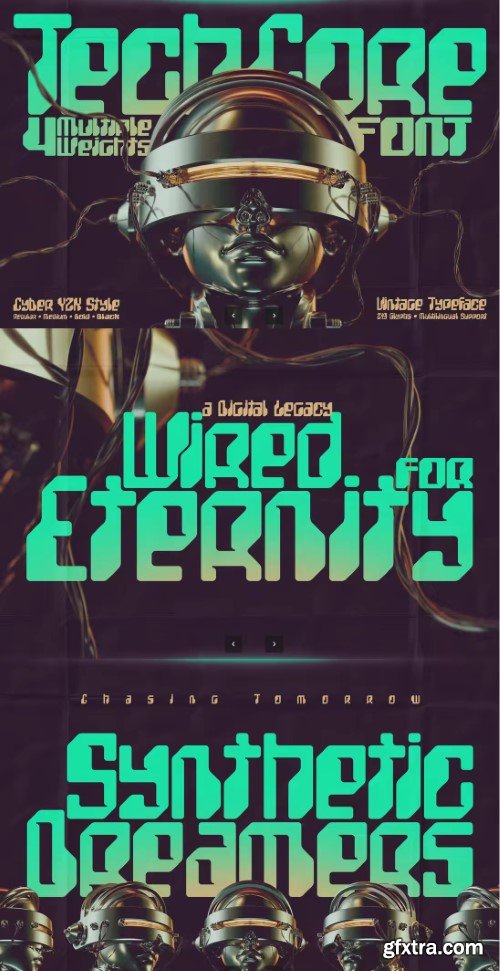 TechCore - Vintage Cyber Font